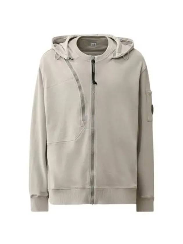 Cotton Fleece Hooded Jacket Grey - CP COMPANY - BALAAN 2