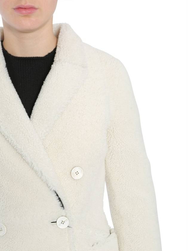 Women's Wool Double Coat White - ALEXANDER MCQUEEN - BALAAN 6