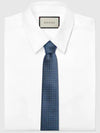 Horsebit Jacquard Silk Tie Blue - GUCCI - BALAAN 4