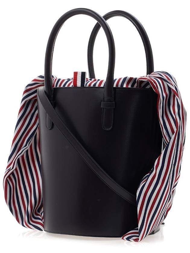 Box Calfskin Leather Bucket Bag Brown - THOM BROWNE - BALAAN 3