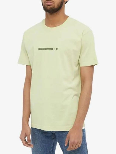 STONE ISLAND Light Green Micro Branding Logo Print Crew Neck T Shirt 76152NS82 V0052 - CARHARTT - BALAAN 1