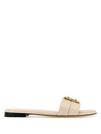 F Fold Leather Sandals White - FENDI - BALAAN 2