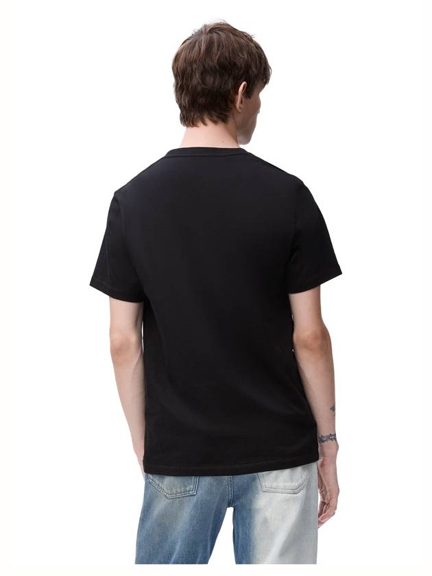 Anagram Crew Neck Cotton Short Sleeve T-Shirt Black - LOEWE - BALAAN 4