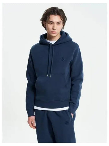 Men s Foxhead Patch Comfort Hooded Sweatshirt Hoodie Ink Blue Domestic Product GM0024020248684 - MAISON KITSUNE - BALAAN 1