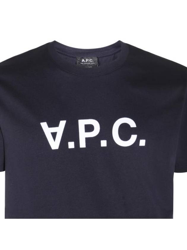 VPC Logo Organic Cotton Short Sleeve T-Shirt Navy - A.P.C. - BALAAN 4