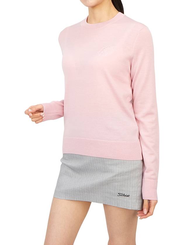 Talk Buddy To Me Crew Neck Merino Wool Knit Top Pink - G/FORE - BALAAN 6