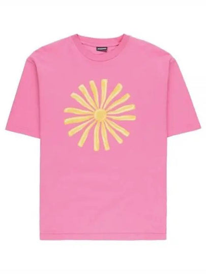 Men's Le Soleil Cotton Short Sleeve T-Shirt Pink - JACQUEMUS - BALAAN 2