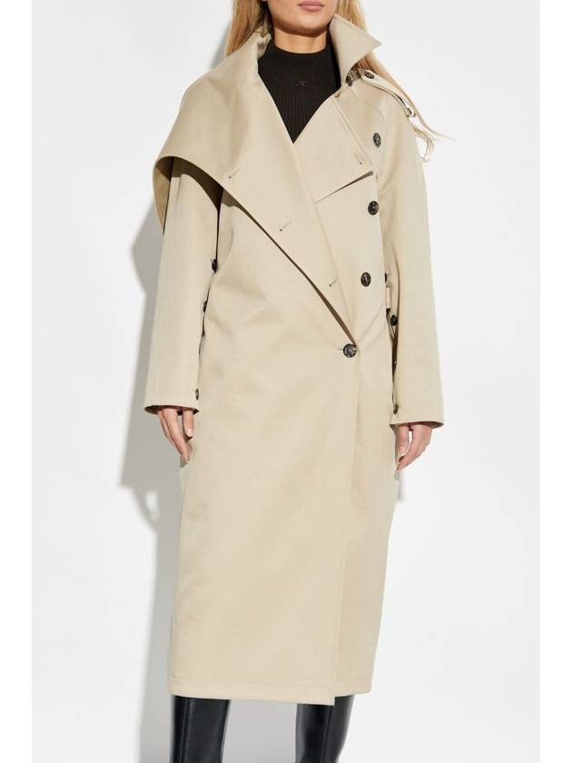 Courrèges Double-breasted Trench Coat, Women's, Beige - COURREGES - BALAAN 3