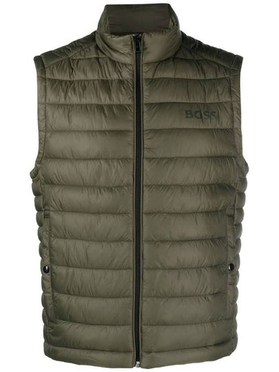 Tonal Logo Print Quilting Vest Green - HUGO BOSS - BALAAN 2