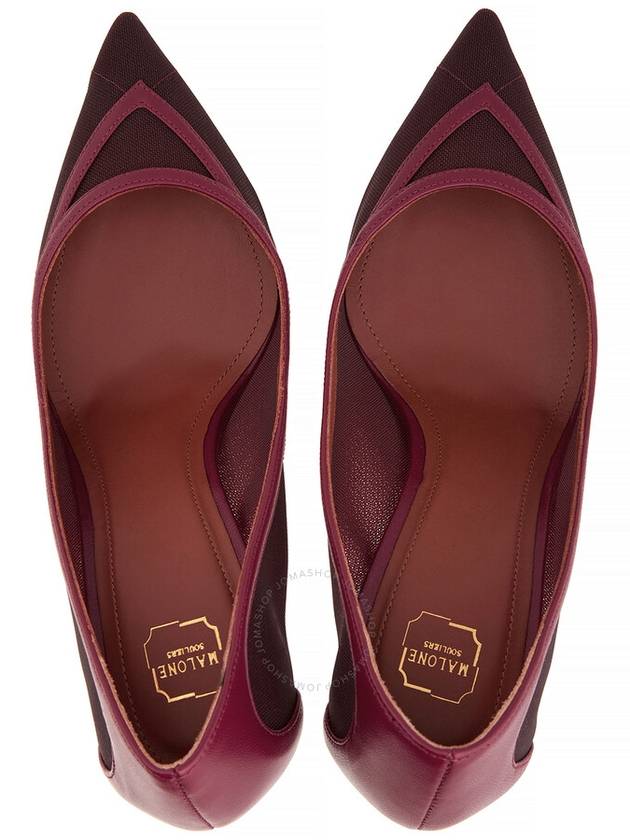 Malone Souliers Ladies Maroon 85mm Mesh Pumps, Brand Size 37 ( US Size 7 ) - MALONE SOULIERS - BALAAN 3