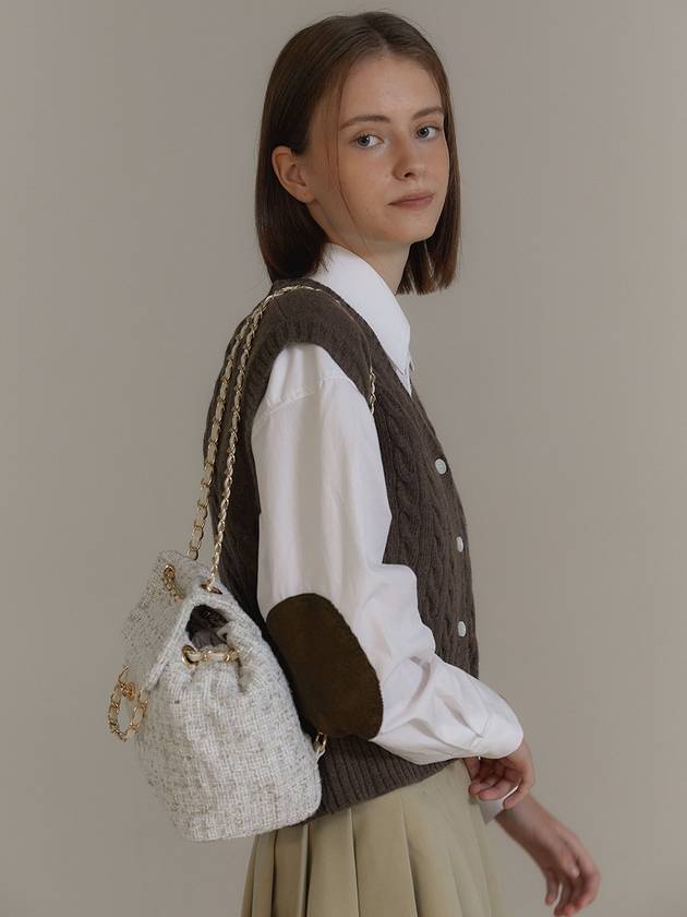 Tweed Classic Backpack Ivory - ANOETIC - BALAAN 4