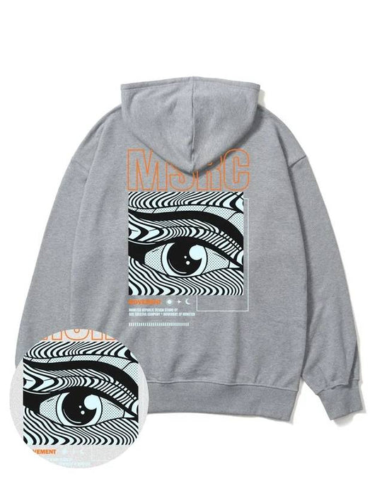 Of the Eye Vivid Orange Overfit Hoodie Gray - MONSTER REPUBLIC - BALAAN 2