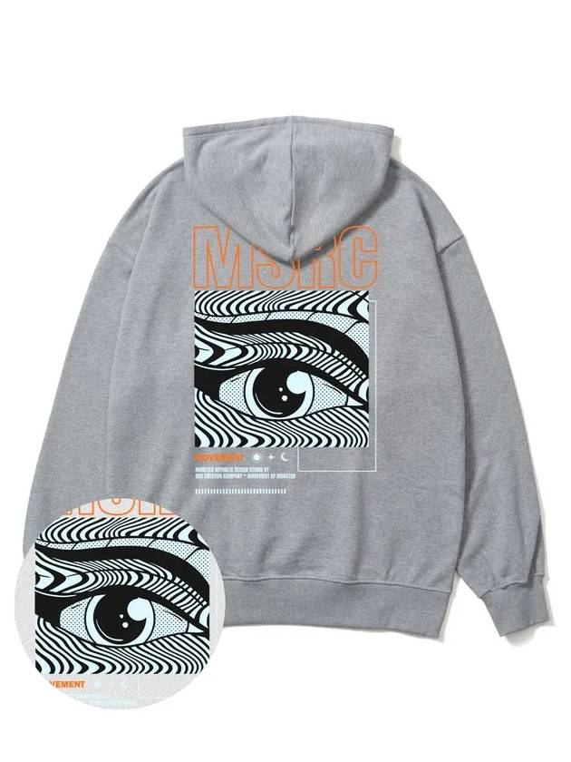 Of The Eye Vivid Orange Overfit Hoodie Grey - MONSTER REPUBLIC - BALAAN 3