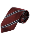 Striped jacquard silk tie red - BRUNELLO CUCINELLI - BALAAN 1