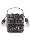 Valentino Toile Iconograph Bucket Shoulder Bag - RED VALENTINO - BALAAN 1