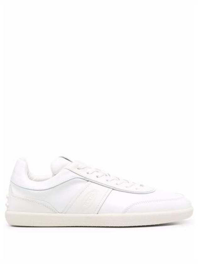 Men's Tabs Leather Low Top Sneakers White - TOD'S - BALAAN 2