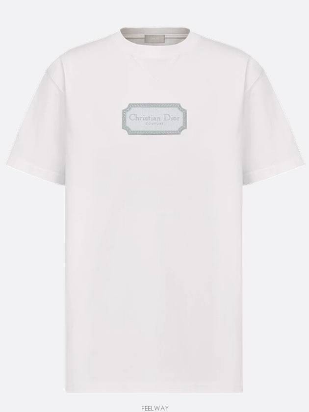 Couture Relaxed Fit Short Sleeve T-Shirt White - DIOR - BALAAN 2