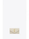 Cassandre Matelasse Fragment Lambskin Flap Card Wallet Blanc Vintage - SAINT LAURENT - BALAAN 2