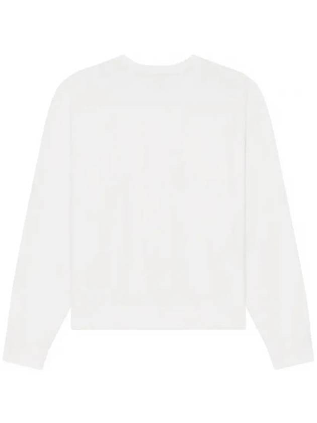 24SS Velvet Logo Buddy Sweatshirt White 5SW146 4MG 02 - KENZO - BALAAN 3