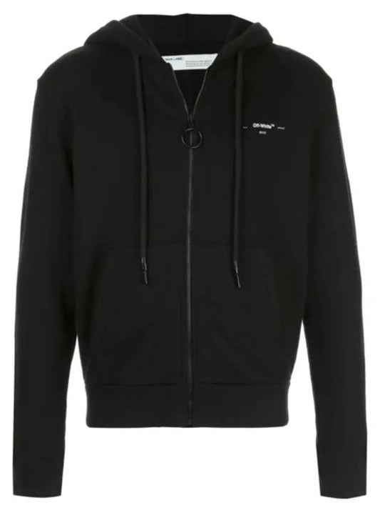 basic arrow embroidery slim hooded zip-up black - OFF WHITE - BALAAN 1