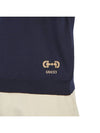 Horsebit Intarsia Wool Knit Top Navy - GUCCI - BALAAN 9