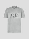 Vintage Washing Logo Cotton Short Sleeve T-Shirt Grey - CP COMPANY - BALAAN 2