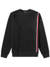 Tricolor Crew Neck Knit Top Black - MONCLER - BALAAN 1