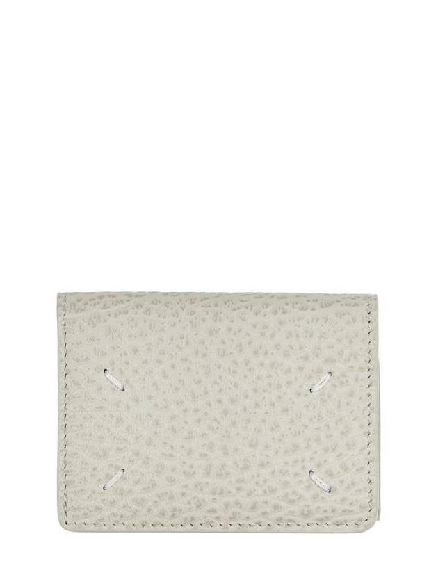 Signature Stitch Trifold Leather Half Wallet Light Grey - MAISON MARGIELA - BALAAN 3