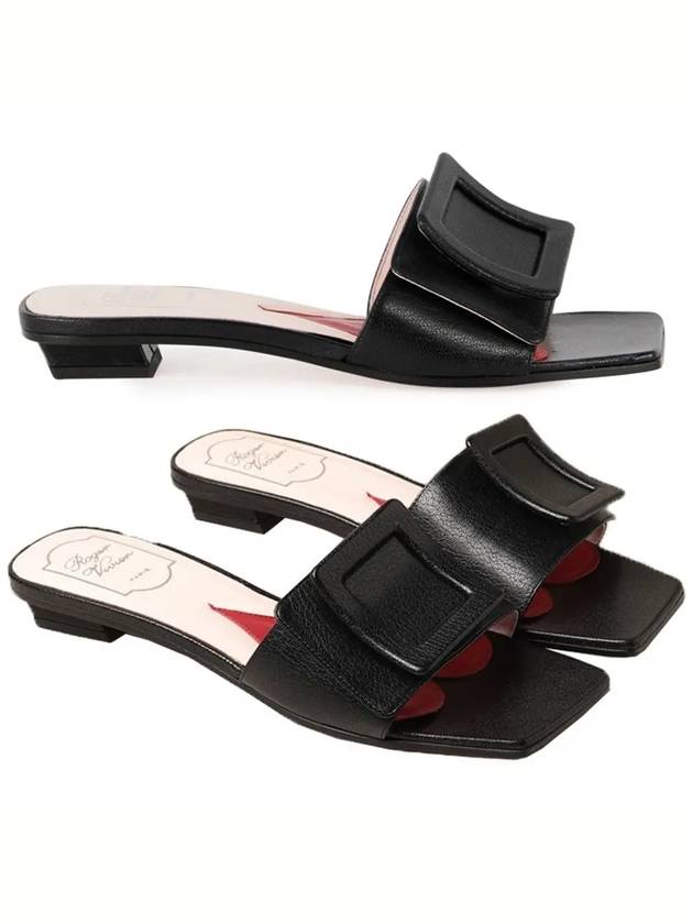 Black Curve Buckle Mule Black - ROGER VIVIER - BALAAN.