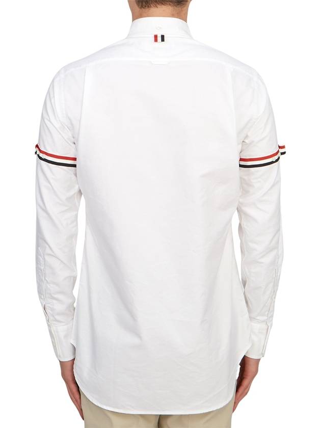 Armband Oxford Long Sleeve Shirt White - THOM BROWNE - BALAAN 4