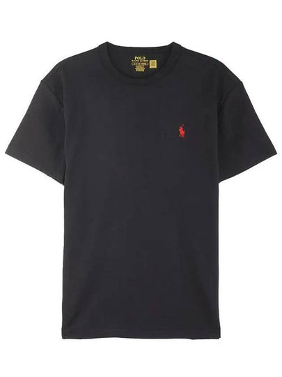 Men's Red Pony Embroidery Short Sleeve T-Shirt Black - POLO RALPH LAUREN - BALAAN 2