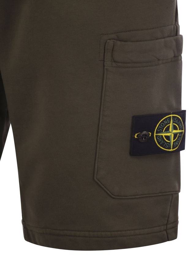 Cargo bermuda shorts with pockets and drawstring waistband - STONE ISLAND - BALAAN 4