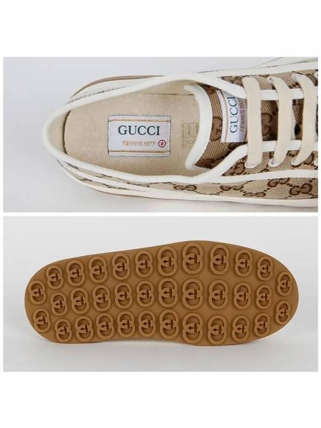 GG Canvas Low-Top Sneakers Beige Ebony - GUCCI - BALAAN 5