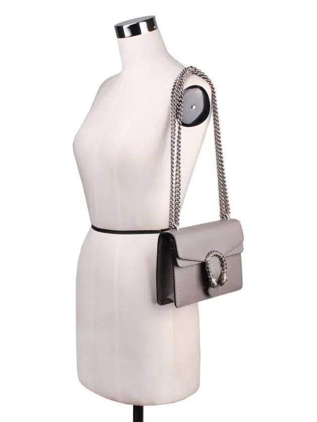 Dionysus Leather Small Shoulder Bag Grey - GUCCI - BALAAN 6