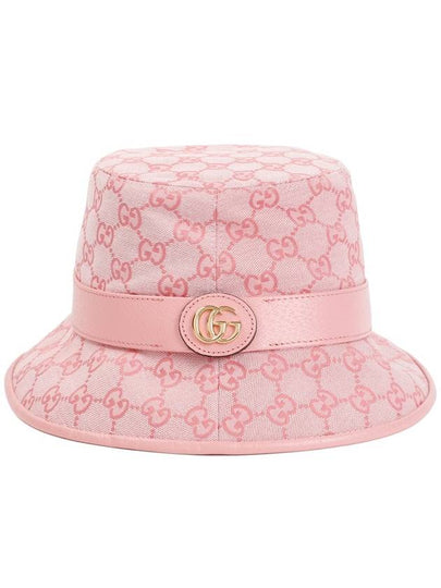 GG Canvas Bucket Hat Pink - GUCCI - BALAAN 2