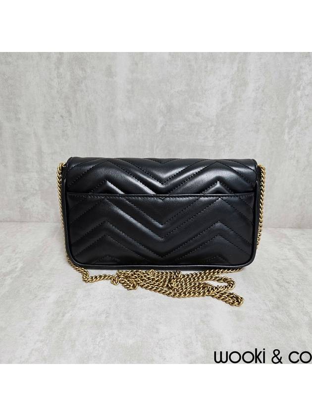 GG Marmont Chain Mini Bag Black - GUCCI - BALAAN 4