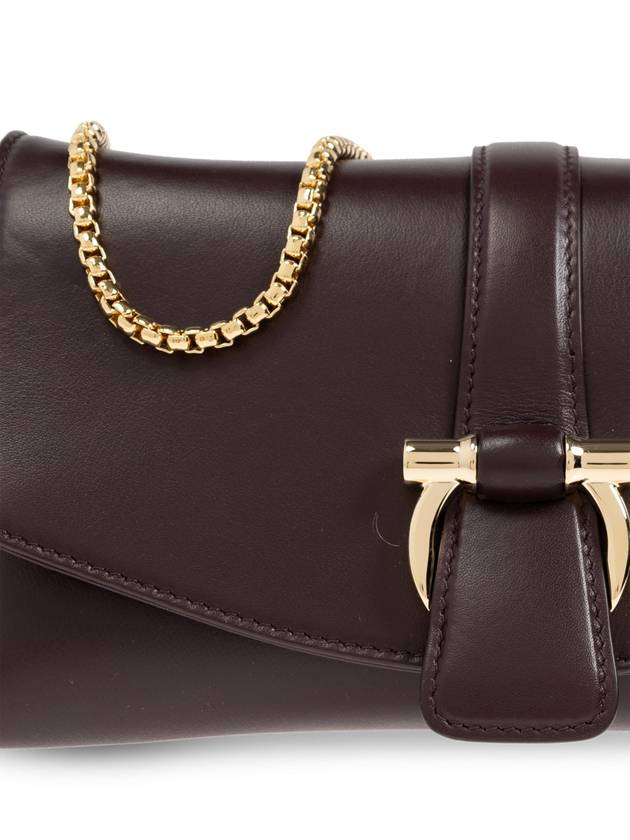 FERRAGAMO Leather Shoulder Bag, Women's, Burgundy - SALVATORE FERRAGAMO - BALAAN 6