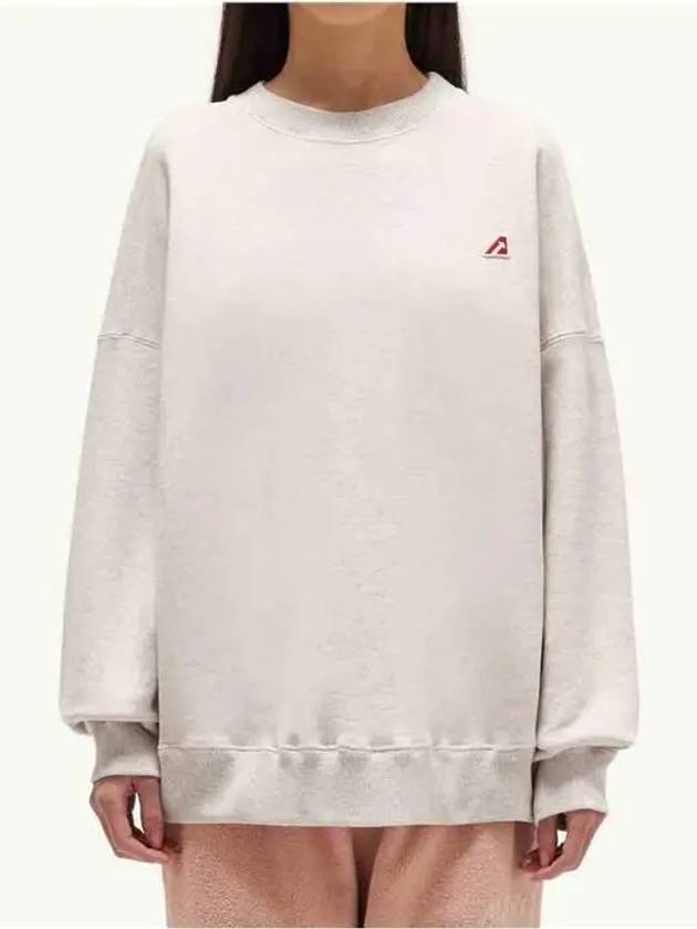 Women's Logo Patch Sweatshirt Pale Gray - AUTRY - BALAAN 2