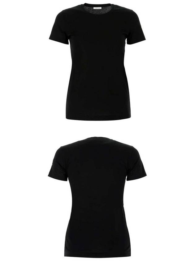 Cotton Logo Patch Short Sleeve T-Shirt Black - MONCLER - BALAAN 5