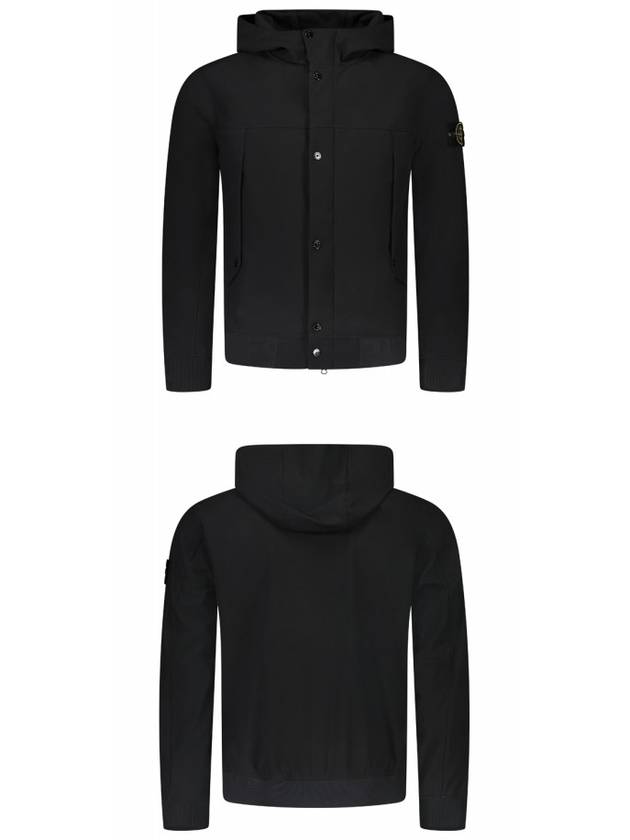 Light Soft Shell R E Dye Technology In Recycled Polyester Hooded Jacket Black - STONE ISLAND - BALAAN 5