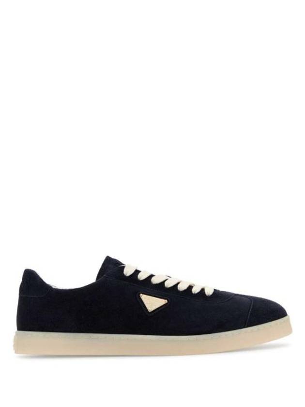 Lane Suede Low Top Sneakers Navy - PRADA - BALAAN 1