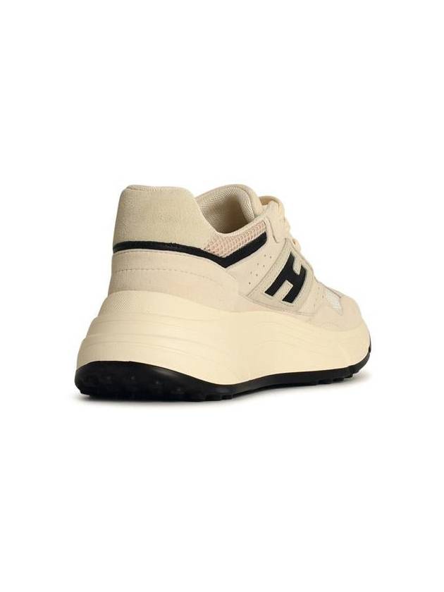 Hogan 'H669' Cream Leather Blend Sneakers - HOGAN - BALAAN 3