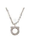 Gancini Crystal Necklace Silver - SALVATORE FERRAGAMO - BALAAN 2