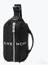 Logo G Zipper Nylon Belt Bag Black - GIVENCHY - BALAAN 2