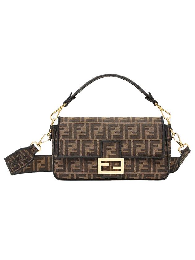 Baguette FF Jacquard Shoulder Bag Brown - FENDI - BALAAN 1