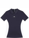 Golf Elina Regular Fit Short Sleeve T-Shirt Navy - J.LINDEBERG - BALAAN 3