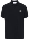 Compass Patch Short Sleeve Polo Shirt Navy - STONE ISLAND - BALAAN 2