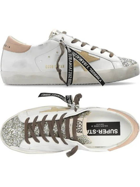 Platinum Glitter Toe Leather Low Top Sneakers White - GOLDEN GOOSE - BALAAN 2