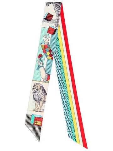 Grand Theatre Nouveau Twilly Scarf Ivoire - HERMES - BALAAN 1