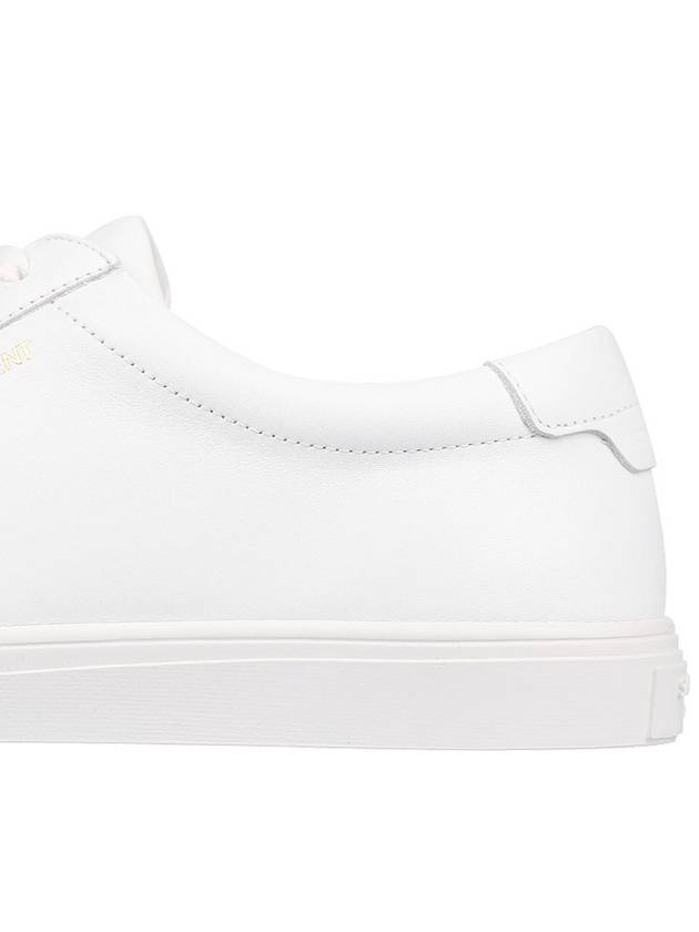 Men's Andy Leather Low Top Sneakers White - SAINT LAURENT - BALAAN 7